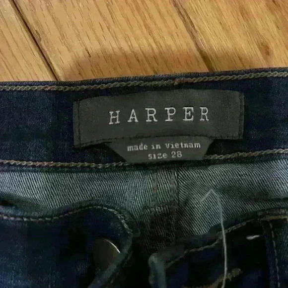 HARPER Women's Skinny Jeans Blue Stretch Cotton Blend Size 28 - Picture 3 of 5